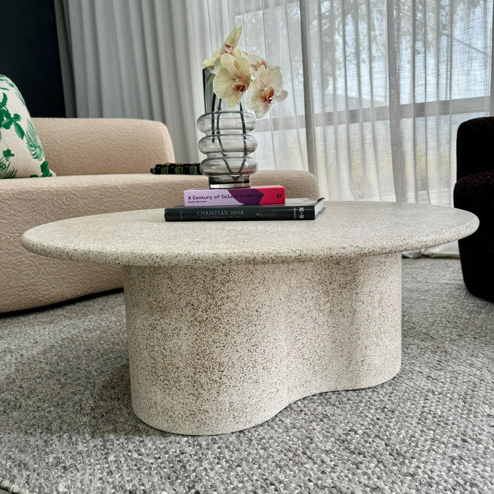 Artie Outdoor Wave Coffee Table - Warm Sand