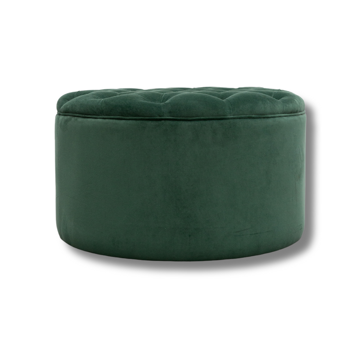 Round Diamond Buttoned Ottoman