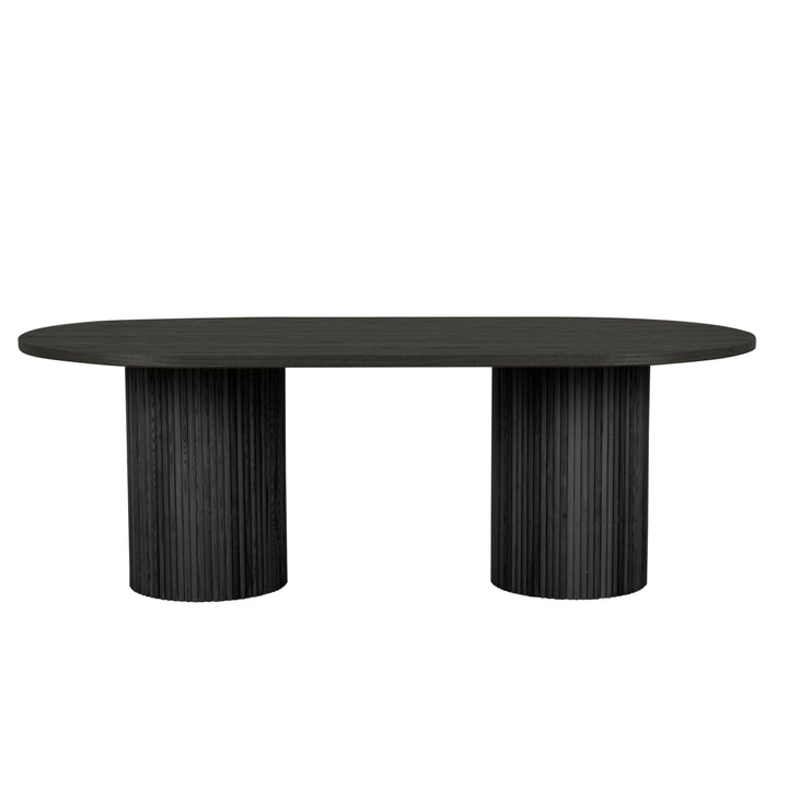 Benjamin Ripple Oval Dining Tables Matt Black