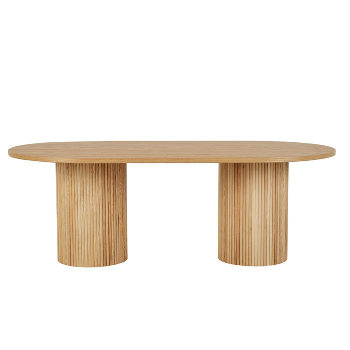 Benjamin Ripple Oval Dining Tables Natural Ash