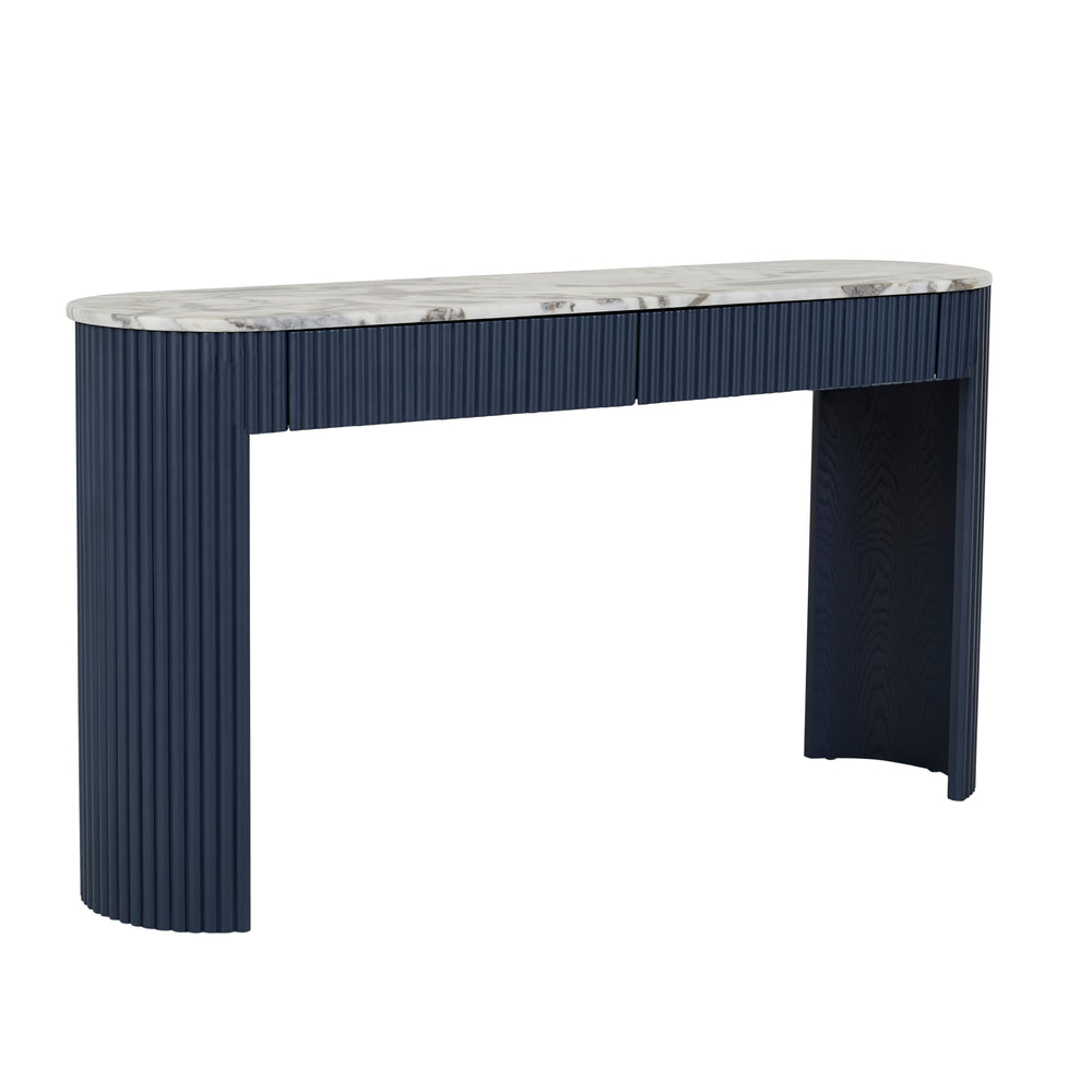 Benjamin Ripple Grand Marble Console Matt Ocean Marble Twilight