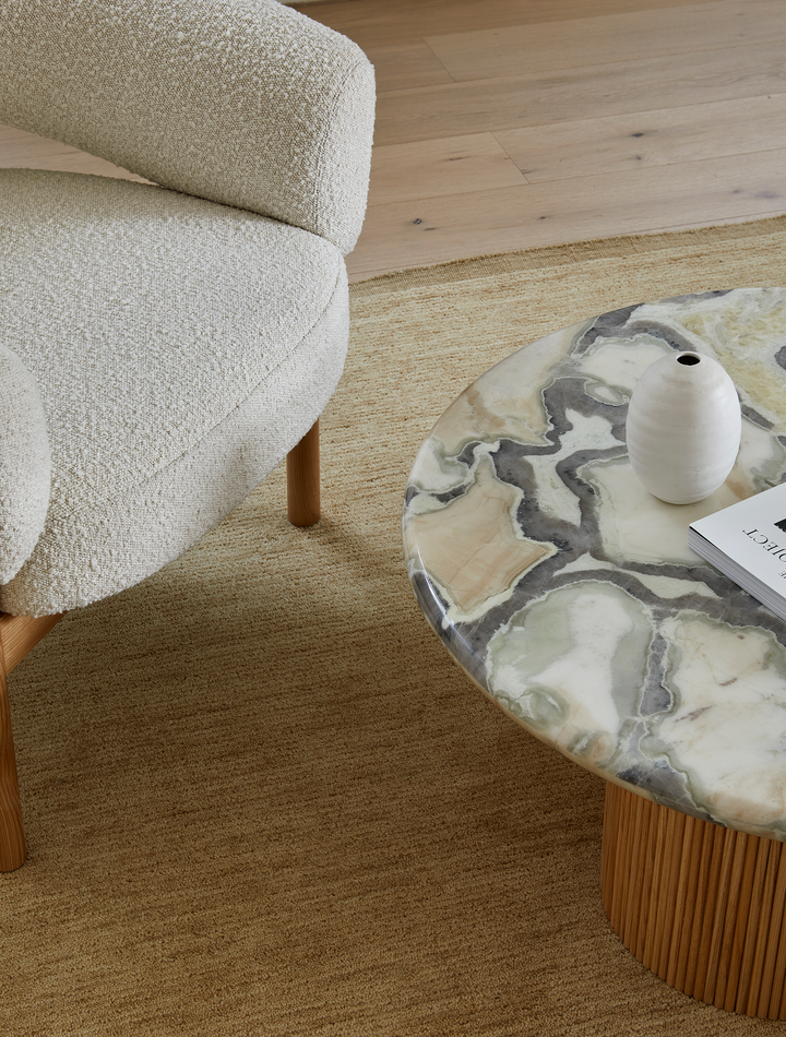 Jenson Occasional Chair - Barley Boucle - Natural Ash