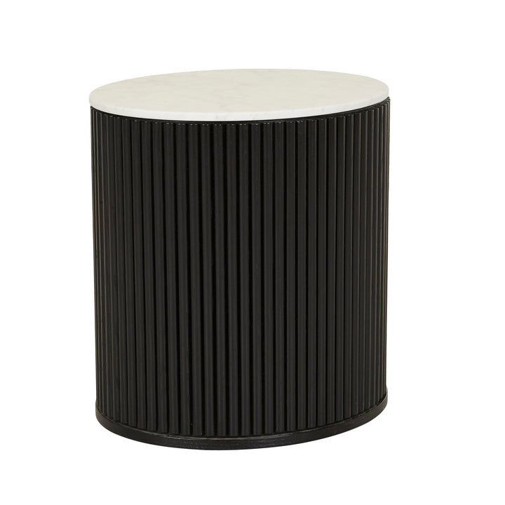 Benjamin Ripple Marble Round Bedside