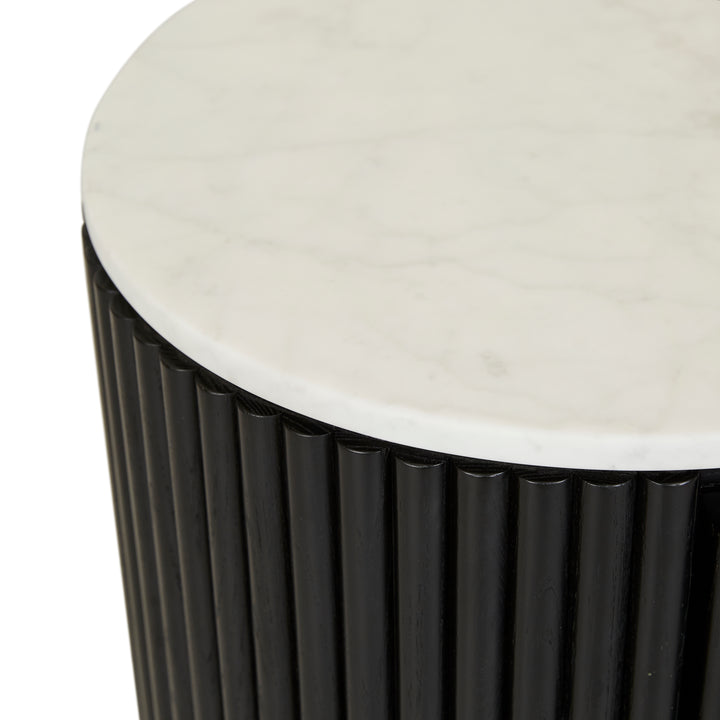 Benjamin Ripple Marble Round Bedside