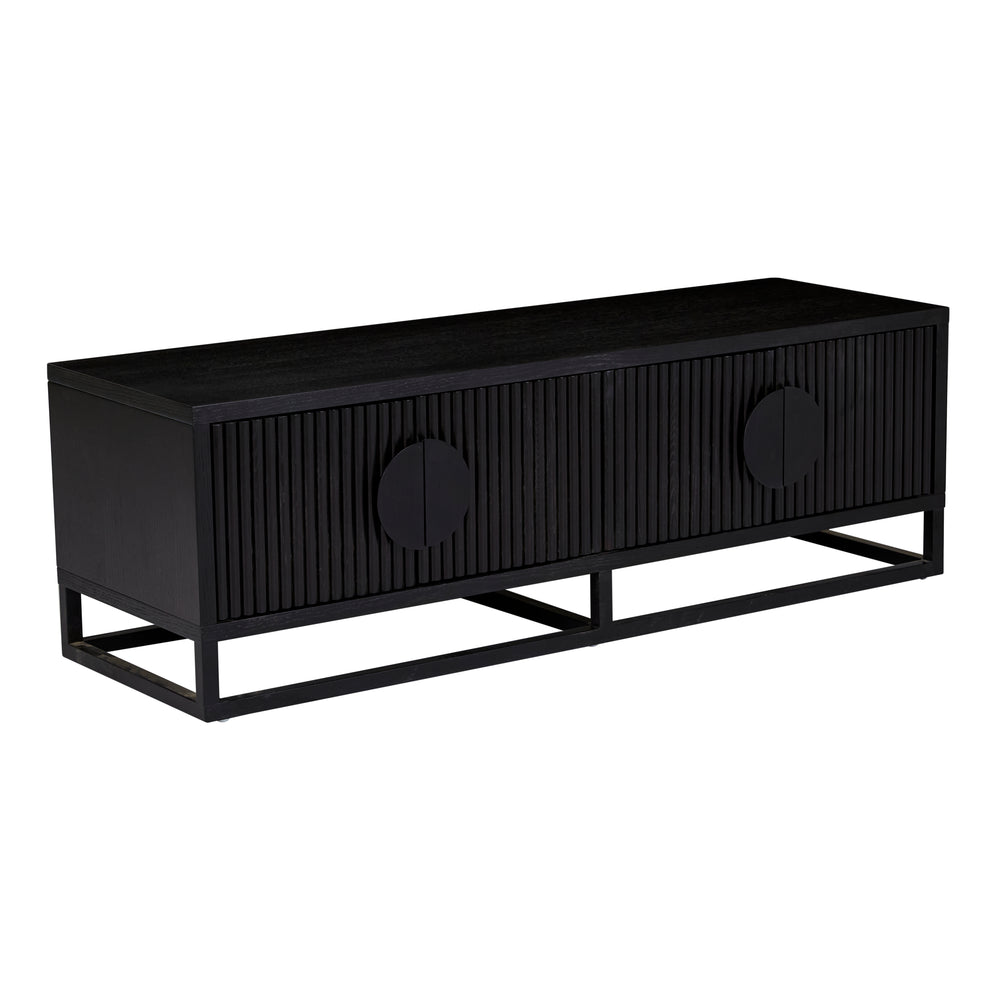 Benjamin Ripple Small Entertainment Unit Black Oak