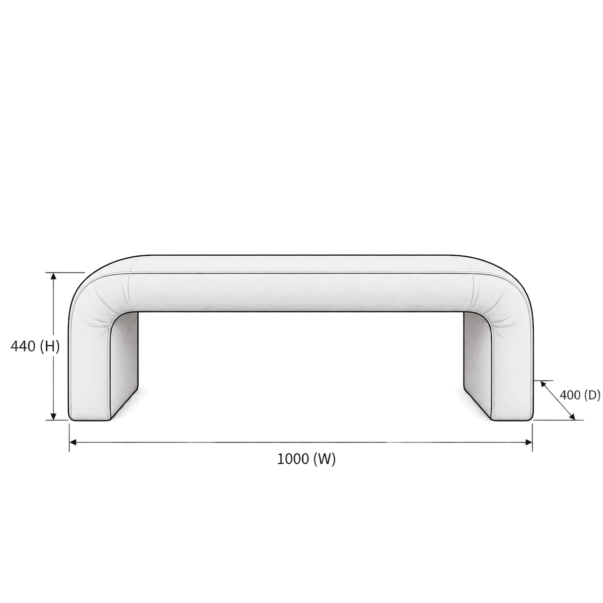 The Form Bench Seat dimensions