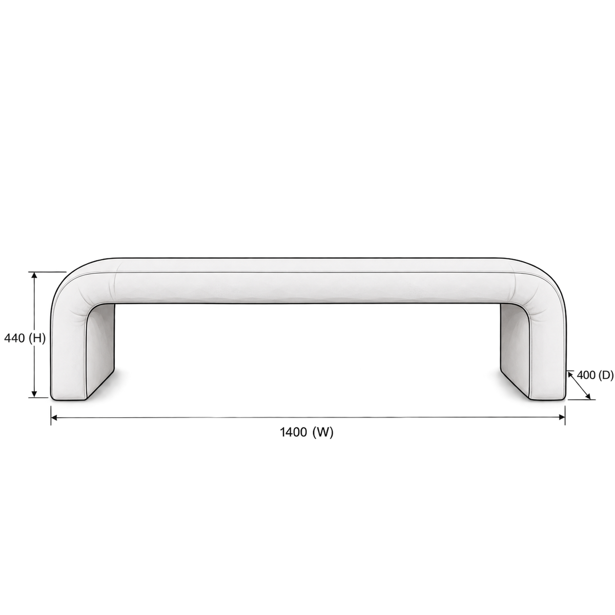 The Form Bench Seat dimensions