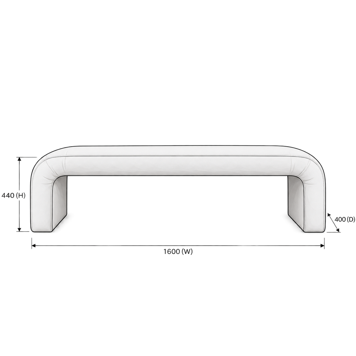 The Form Bench Seat dimensions