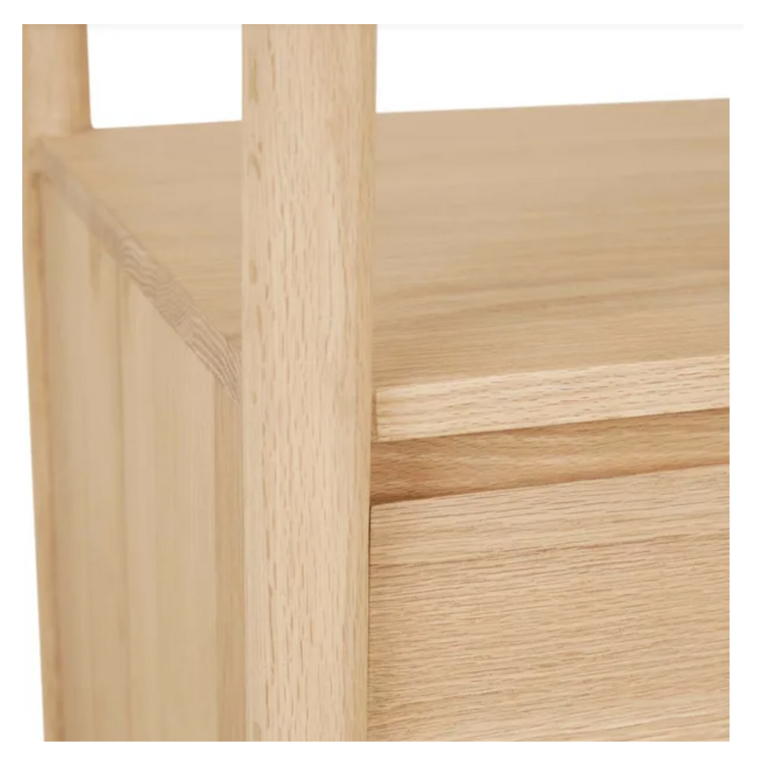 Owen Drawer Shelving Unit - New Oak