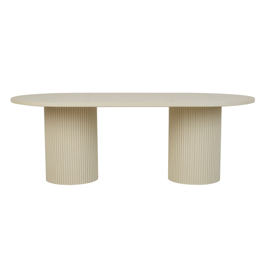Benjamin Ripple Oval Dining Tables Putty