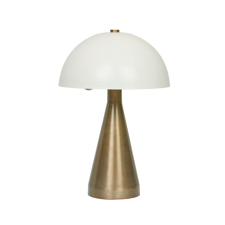 Easton Dome Table Lamp Matt Ivory Antique Brass
