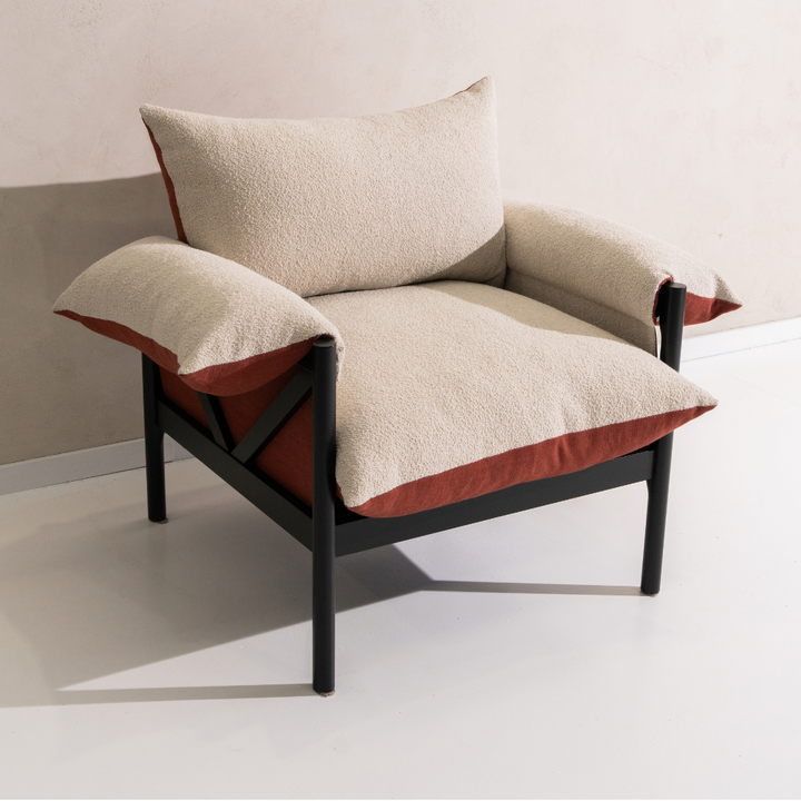 The Loft Lounger - Reverse Boucle / Rust linen