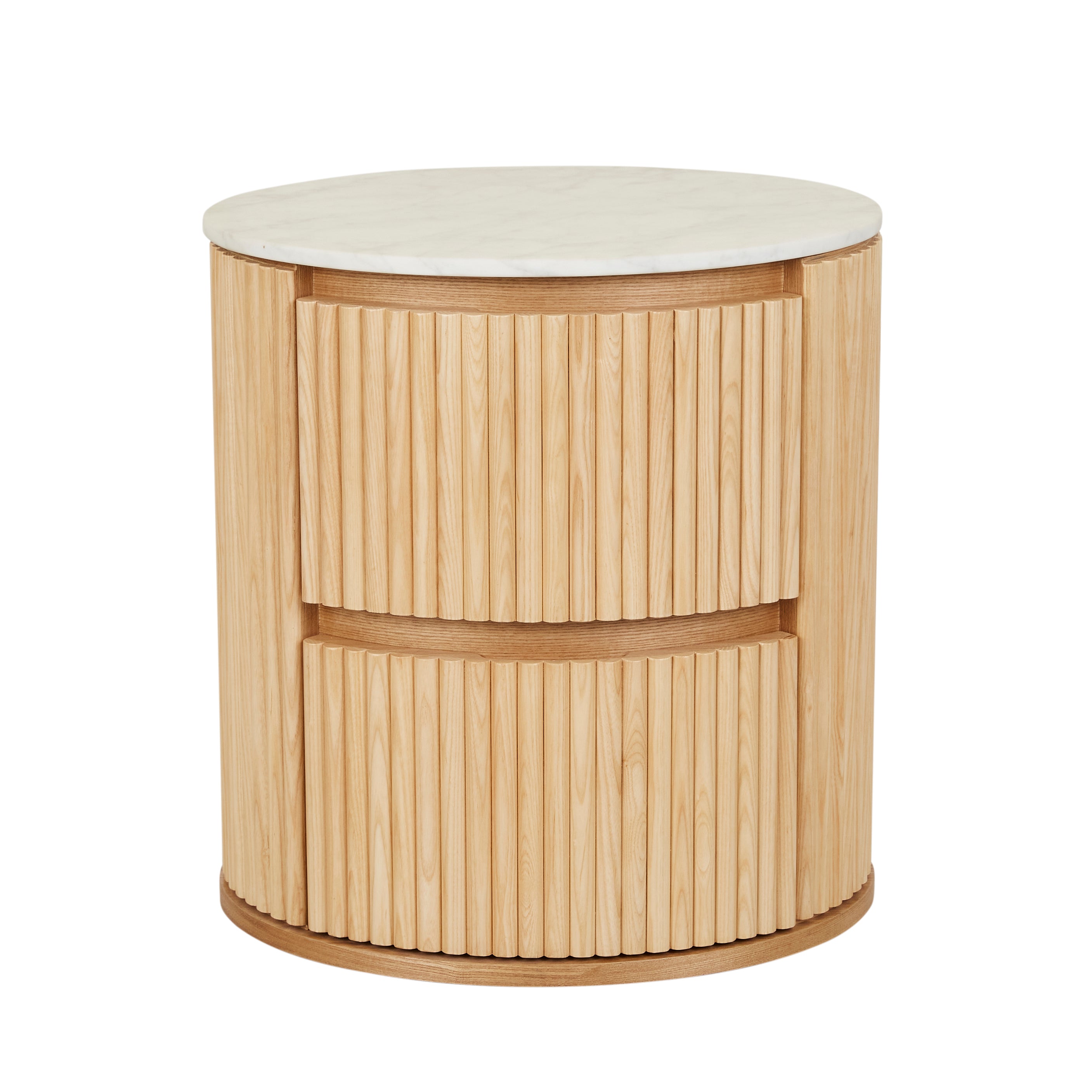 Benjamin Ripple Marble Round Bedside The Cullin Design