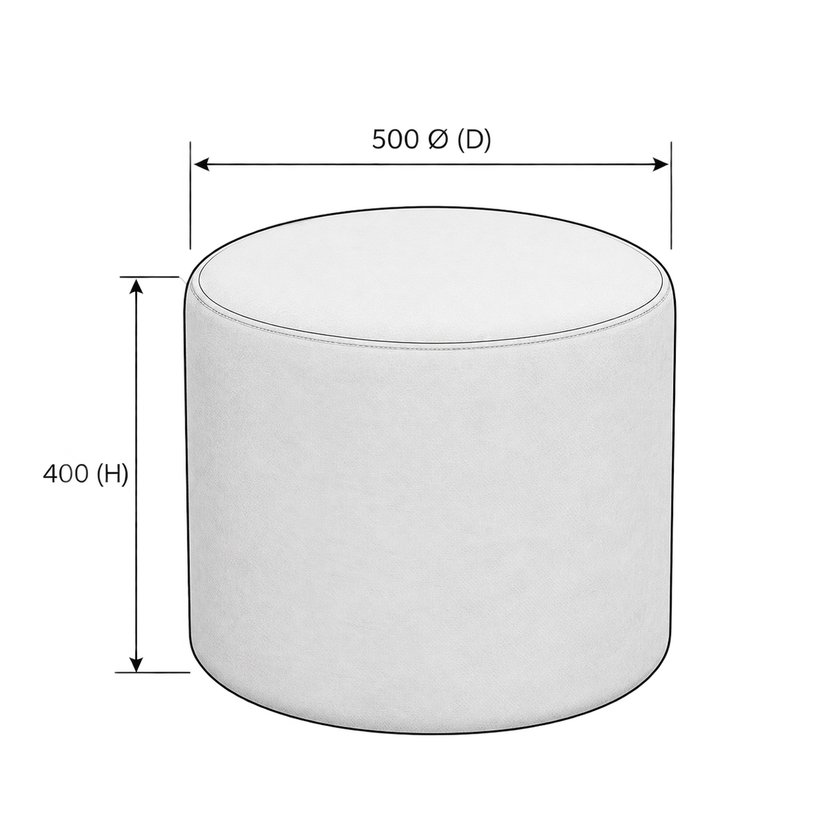 The Block Ottoman dimensions
