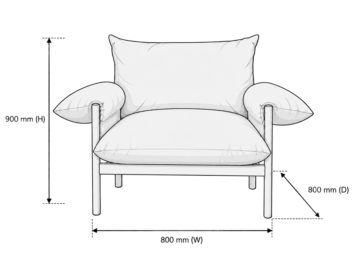 The Loft Lounger Sofa dimensions
