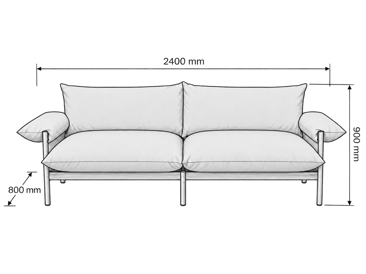 The Loft Lounger Sofa dimensions