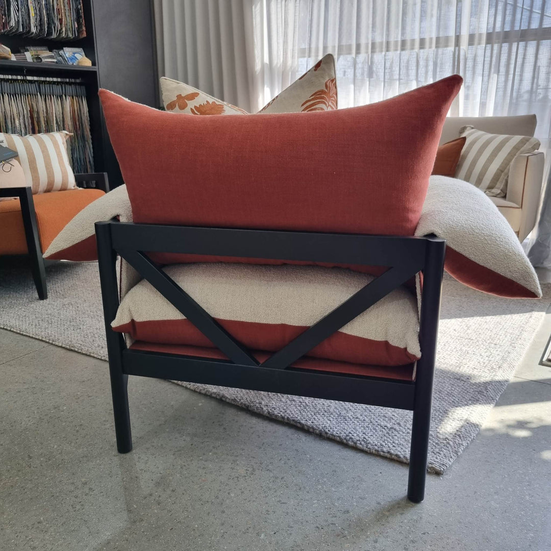 The Loft Lounger - Reverse Boucle / Rust linen