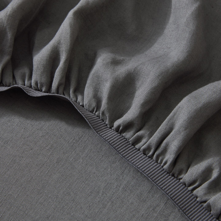 Ravello Fitted Sheet - Charcoal