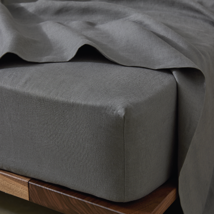 Ravello Fitted Sheet - Charcoal